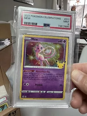 PSA9 Mew #011 - Celebrations 25th Anniversary - Holo Pokemon Card - MINT • $6