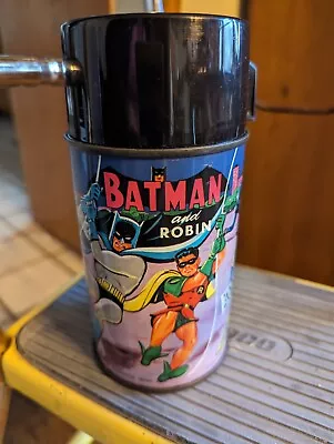 Vintage Batman And Robin Thermos Bottle For Aladdin Metal Lunchbox • $51