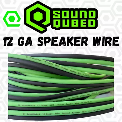 $11.95 • Buy 12 Gauge CCA Speaker Wire Soundqubed Car Audio 25ft, 50ft, 100ft