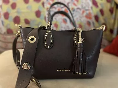 Michael Kors Brooklyn Brown Satchel Or Crossbody With Large Tassel • $100