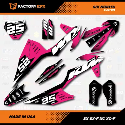 Pink Racing Graphics Kit Fits KTM 19-22 SX SXF XC XCF 125 150 250 350 450 6N • $93.74