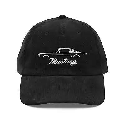 Embroidered Vintage Corduroy Cap - Classic Mustang • $29.99