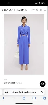 $170 • Buy Scanlan Theodore Cropped Silk Trousers