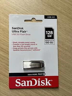 £11 • Buy Sandisk Ultra Flair Usb 3.0 Flash Drive 128GB