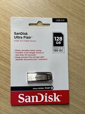 £11 • Buy Sandisk Ultra Flair Usb 3.0 Flash Drive 128GB