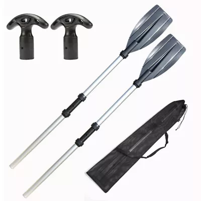 1 Pair Kayak Paddle Boat OarsTelescopic Aluminum Alloy Floating Oar HandleBag • $17.99