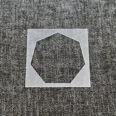 Heptagon Shape - Reusable Stencil For Walls Decorations Windows • £3.39