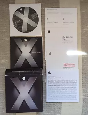 Apple Mac Os X Tiger 10.4.6 Retail Box Install Dvd And Documentation • $20.50