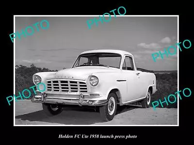 Old Large Historic Photo Of 1958 Holden Fc Ute Launch Press Photo 1 • $8.50