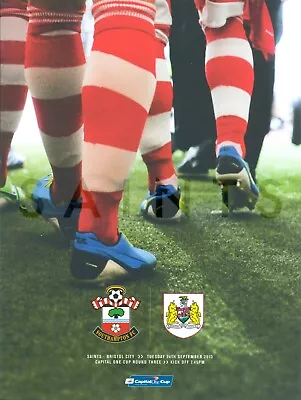 SOUTHAMPTON V BRISTOL CITY CAPITAL ONE LEAGUE CUP 2013/14 PROGRAMME • £2.99