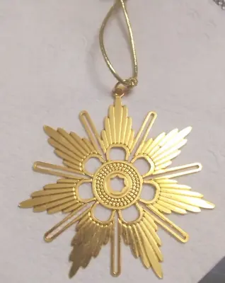 2004 Vintage MMA Brass Gold Plated Star Ornament Metropolitan Museum Of Art • $21.99