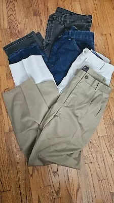 Lot Of 4 Men's Dress Pants And Jeans | Various Brands & Sizes | Pre-Owned • $34.99