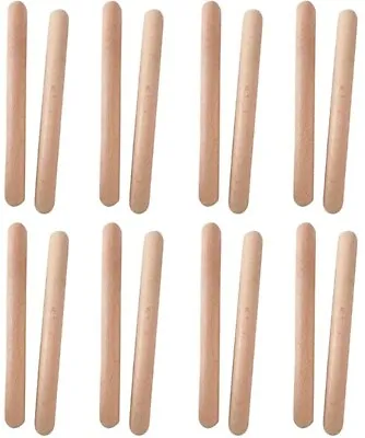 £18 • Buy Natural Hardwood Claves Rhythm Sticks For Kids 8 Pairs