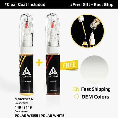 Car Touch Up Paint For MERCEDES M Code: 149 | 9149 POLAR WEISS | POLAR WHITE • $23.99