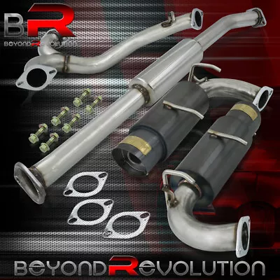 For 2013-2016 BRZ FRS FA20 Steel Catback Exhaust 2.35  Pipe 4  Dual Gunmetal Tip • $246.99