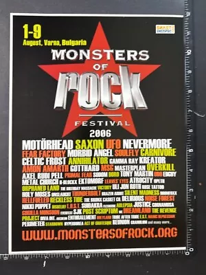 MONSTERS OF ROCK BULGARIA 2006 MOTORHEAD UFO 8X12' Original Magazine Advert M112 • $6.83