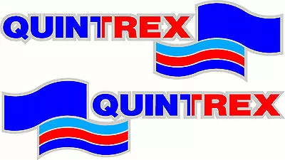 Quintrex 3 Colour On White Background Fishing Boat Mirrored Decal Set Of 2 • $50