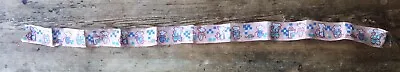 Vintage French Childrens Wire Ribbon Elephants Cartoon Characters Kids Trimming • £6