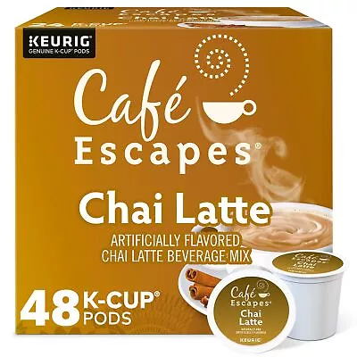 Cafe Escapes Chai Latte Keurig K-Cup Pod 48 Count • $29.99