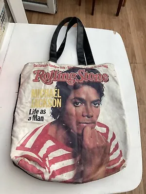 ORIGINAL Michael Jackson  Life As A Man  ROLLING STONE Tote Bag Aprox 16x16x3 • £14