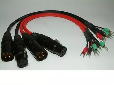 4 X 1' Adaptor Cables Lugs To XLR For UREI LA2A LA3A 1176 • $78.95