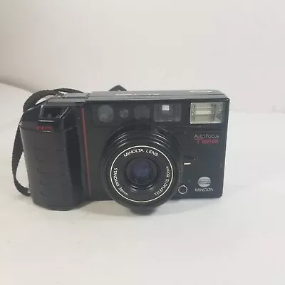 MINOLTA AF-Tele 35mm Film Point & Shoot Camera 38-60mm Lens - FOR PARTS AS IS • $17.99