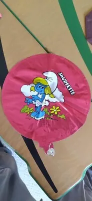 Vintage Smurfette Helium Mylar Balloon Anagram International 1982 10  • $12.50