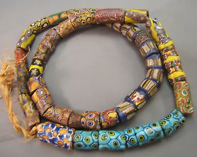 Vintage Venetian African Trade Beads 27.5  Long  Mixed Beads • $149