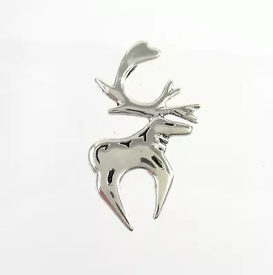 .925 Sterling Silver Moose Pendant Slide Vintage Statement • $31.96