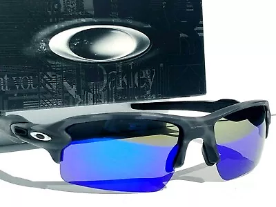 NEW* Oakley FLAK 2.0 Black CAMO W POLARIZED Galaxy Blue Mirror Sunglass 9188 • $146.88