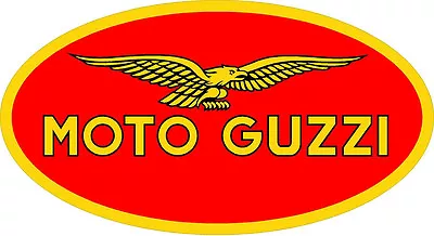 #k112 (1) 6  Moto Guzzi Racing Classic Vintage Decal Sticker LAMINATED Red • $4.99