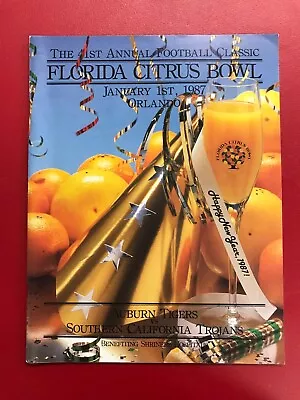 Florida Citrus Bowl 1987 Auburn Tigers Vs Southern California Trojans Program • $30