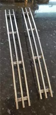 £95 • Buy Pair Of Large Art Deco Chrome Door Handles From Old Shop 29 Inches Long