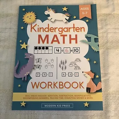 Kindergarten Math Workbook: Kindergarten And 1st Grade Workbook Age 5 • $5.98