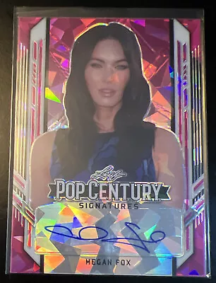 2021 Leaf Pop Century Megan Fox Pink Cracked Ice Autograph Card Auto #9/10 • $115