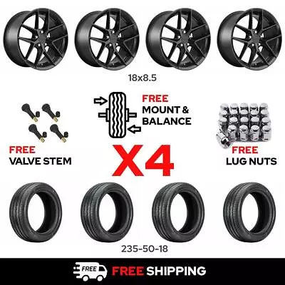 18  ROTIFORM R134 FLG W/ 235/50R18  Wheel & Tire For 2014-2017 Ford Mustang • $1725.29