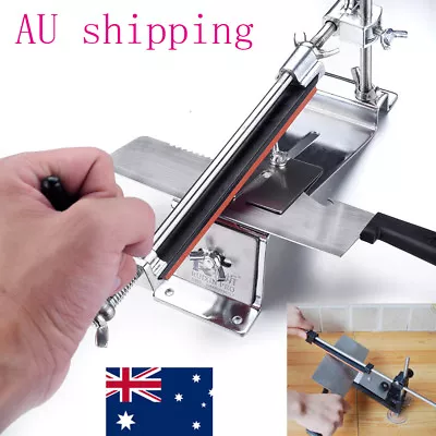 Professional Kitchen Sharpening System Fix-angle Knife Sharpener With 4 Stones • $49.75