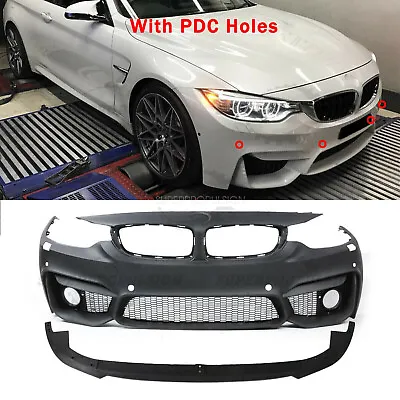 M4 Style Front Bumper Cover With PDC For BMW F32 F33 F36 4 SERIES 14-19 • $440.78