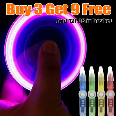 Fidget Spinner Light Up Pen - Sensory Toy Autism Stress Relief ADHD Kids Gift • £2.94