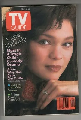 $12.50 • Buy TV Guide Nov 16-22 1991 Valeri Bertinelli  Beauty And The Beast SAN ANTONIO ISSU