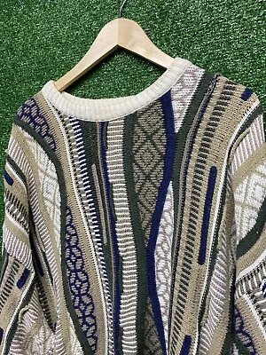 Vintage Old Glory Coogi Style Sweater Crewneck Mens Sz 2XL 25X33 • $52.49