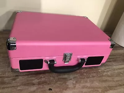 Victrola 3-Speed Bluetooth Portable Suitcase Record Player Barbie Pink READ • $50