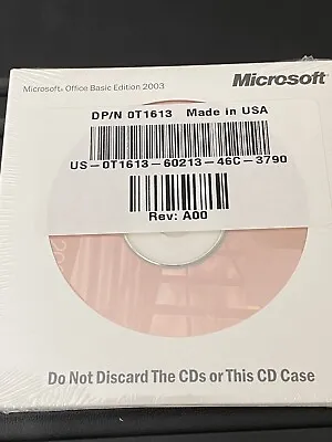 New Microsoft Office Basic Edition 2003 Dell Install CD + Product Key OT1613 • $11.98