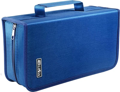 $19.08 • Buy 128 Capacity CD DVD Case Wallet Binder Storage Holder Booklet Home Office Blue