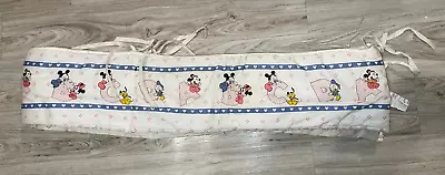 Vintage 1984 Dundee Disney Baby Crib Bedding Mickey Minnie Mouse Pluto Daisy • $40