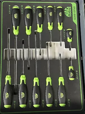 Mac Tools 12 Pc. Mac Grip Combo Screwdriver Set Green USA • $145