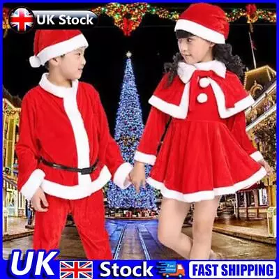 Christmas Children Santa Suit Lovely Festive Party Dress Cute Ball Gown Costume  • £6.32