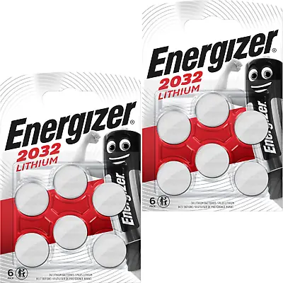 12 X ENERGIZER® CR2032 DL2032 3V Lithium Coin Cell Button Batteries Long Expiry • £6.73