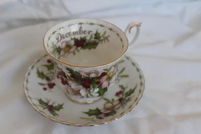 $14.50 • Buy Royal Albert Cup & Saucer FLOWER OF THE MONTH December Christmas Rose