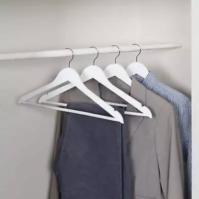 Wood Non-Slip Swivel Suit Hangers White 24-Pack • $21.14